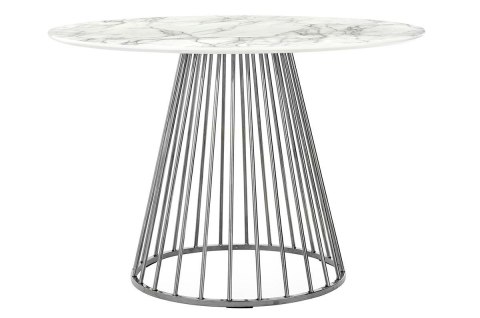 OKRĄGŁY STÓŁ, BIAŁY MARMUR, METALOWA PODSTAWA, GLAMOUR, DO SALONU, 110 CM OKRĄGŁY STÓŁ, BIAŁY MARMUR, METALOWA PODSTAWA, GLAMOUR, DO SALONU, 110 CM