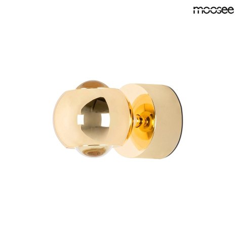 LAMPA ŚCIENNA KINKIET CHROMIA MOOSEE, ZŁOTA, LED, DOTYKOWA, ŚCIEMNIALNA