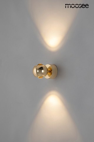 LAMPA ŚCIENNA KINKIET CHROMIA MOOSEE, ZŁOTA, LED, DOTYKOWA, ŚCIEMNIALNA