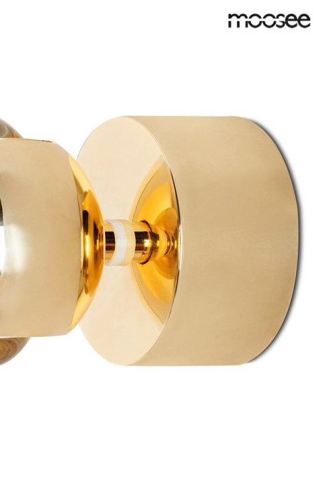 LAMPA ŚCIENNA KINKIET CHROMIA MOOSEE, ZŁOTA, LED, DOTYKOWA, ŚCIEMNIALNA