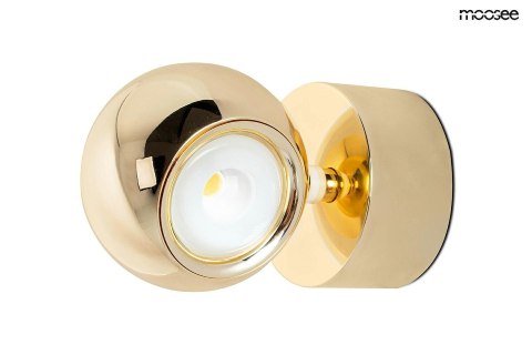 LAMPA ŚCIENNA KINKIET CHROMIA MOOSEE, ZŁOTA, LED, DOTYKOWA, ŚCIEMNIALNA
