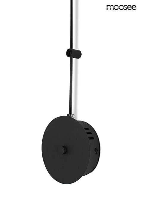 LAMPA ŚCIENNA KINKIET LUMENA CZARNA MOOSEE, LED 30W, 3 KLOSZE, OBROTOWA