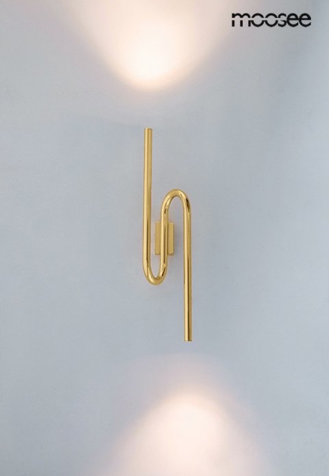 LAMPA ŚCIENNA AURAE, ZŁOTA, KINKIET LED, MOOSEE, NOWOCZESNA, DESIGN, 66CM