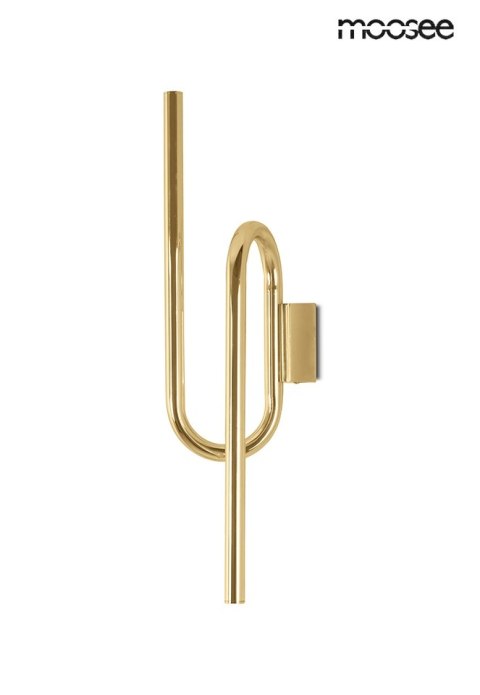 LAMPA ŚCIENNA AURAE, ZŁOTA, KINKIET LED, MOOSEE, NOWOCZESNA, DESIGN, 66CM