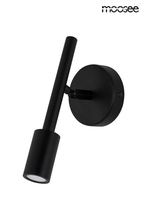 LAMPA ŚCIENNA KINKIET PRISMA CZARNA, LED, MOOSEE, REGULOWANA, LOFT, METAL