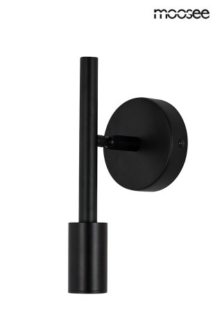 LAMPA ŚCIENNA KINKIET PRISMA CZARNA, LED, MOOSEE, REGULOWANA, LOFT, METAL