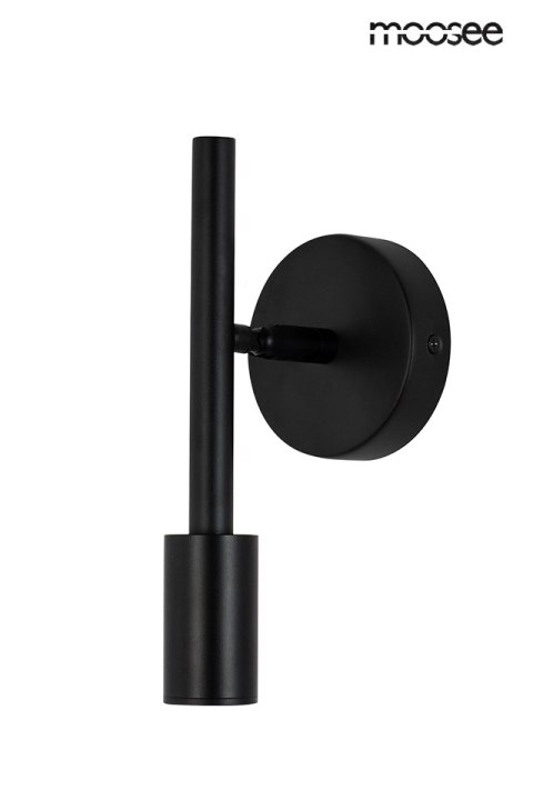 LAMPA ŚCIENNA KINKIET PRISMA CZARNA, LED, MOOSEE, REGULOWANA, LOFT, METAL