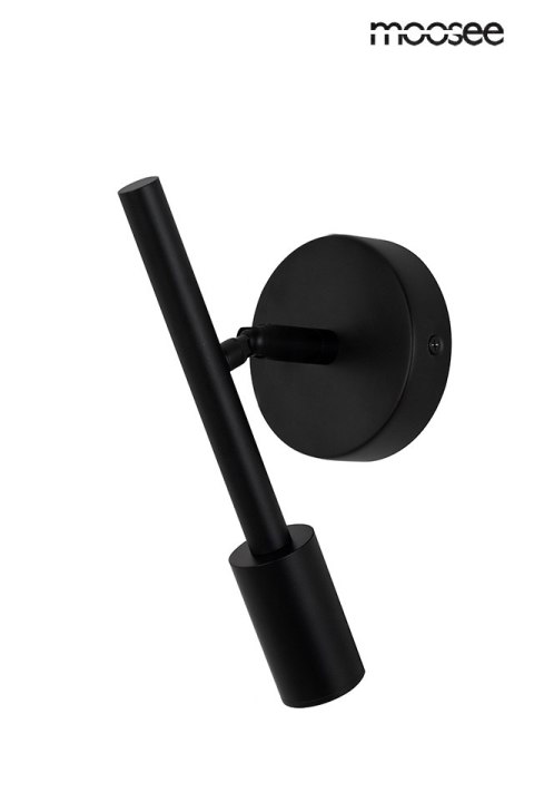 LAMPA ŚCIENNA KINKIET PRISMA CZARNA, LED, MOOSEE, REGULOWANA, LOFT, METAL