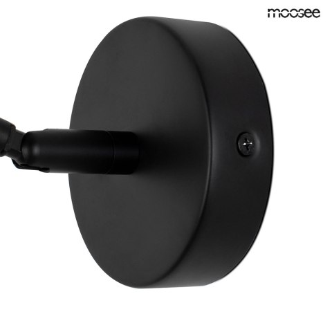 LAMPA ŚCIENNA KINKIET PRISMA CZARNA, LED, MOOSEE, REGULOWANA, LOFT, METAL