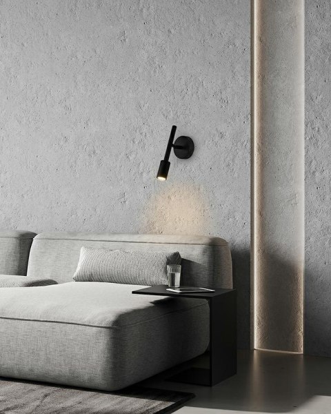 LAMPA ŚCIENNA KINKIET PRISMA CZARNA, LED, MOOSEE, REGULOWANA, LOFT, METAL