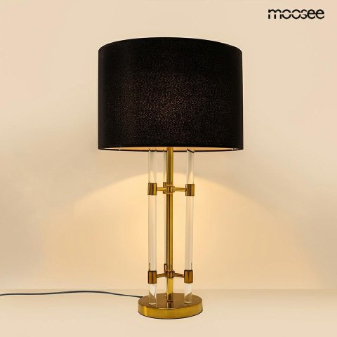 LAMPA STOŁOWA AURELIA, MOOSEE, ZŁOTA, CZARNA, E27, NOWOCZESNA, DESIGN