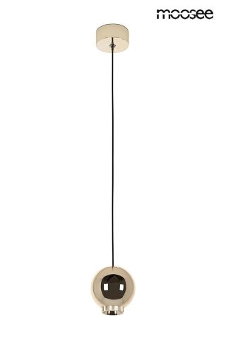LAMPA WISZĄCA MOOSEE LUMINOS ZŁOTA, LED 7W, NOWOCZESNA, SZKLANA, DO SALONU