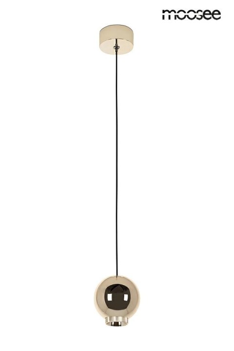 LAMPA WISZĄCA MOOSEE LUMINOS ZŁOTA, LED 7W, NOWOCZESNA, SZKLANA, DO SALONU