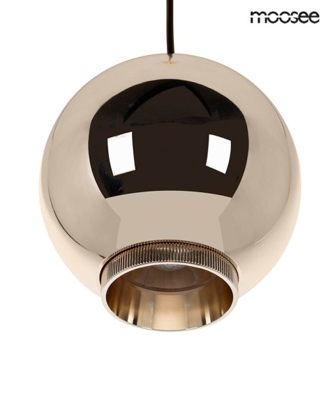 LAMPA WISZĄCA MOOSEE LUMINOS ZŁOTA, LED 7W, NOWOCZESNA, SZKLANA, DO SALONU