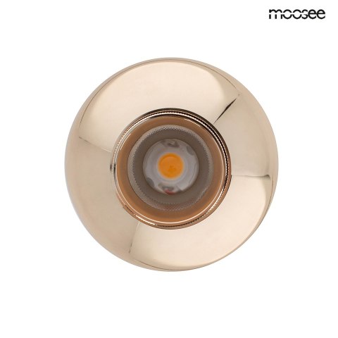 LAMPA WISZĄCA MOOSEE LUMINOS ZŁOTA, LED 7W, NOWOCZESNA, SZKLANA, DO SALONU
