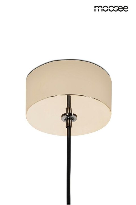 LAMPA WISZĄCA MOOSEE LUMINOS ZŁOTA, LED 7W, NOWOCZESNA, SZKLANA, DO SALONU