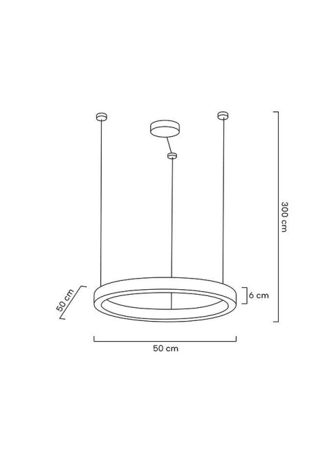 LAMPA WISZĄCA AURELIA RING 50CM, ZŁOTA, CHROM, LED 30W, NOWOCZESNA, LUXURY