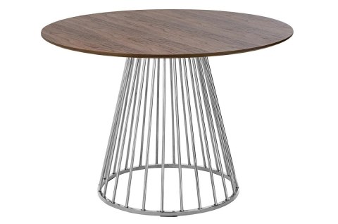 OKRĄGŁY STÓŁ, ORZECH, METALOWA PODSTAWA, LOFT, DO SALONU, JADALNI 110 CM OKRĄGŁY STÓŁ, ORZECH, METALOWA PODSTAWA, LOFT, DO SALONU, JADALNI 110 CM