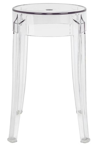 PRZEZROCZYSTY STOŁEK, TABORET - DUCH, 46 CM, OKRĄGŁY, DO KUCHNI, DO LOKALU