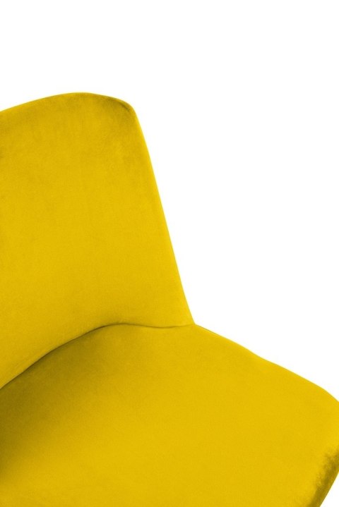 TAPICEROWANE ŻÓŁTE KRZESŁO GLAMOUR - NAPOLI, WELUROWE, DO SALONU, JADALNI TAPICEROWANE ŻÓŁTE KRZESŁO GLAMOUR - NAPOLI, WELUROWE, DO SALONU, JADALNI