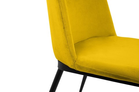 TAPICEROWANE ŻÓŁTE KRZESŁO GLAMOUR - NAPOLI, WELUROWE, DO SALONU, JADALNI TAPICEROWANE ŻÓŁTE KRZESŁO GLAMOUR - NAPOLI, WELUROWE, DO SALONU, JADALNI