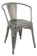 METALOWE KRZESŁO, LOFT, INDUSTRIALNE, DO KUCHNI, JADALNI, Z PODŁOKIETNIKAMI