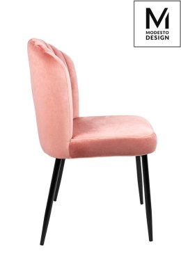 ELEGANCKIE RÓŻOWE KRZESŁO GLAMOUR, WELUROWE, PIKOWANE, DO SALONU, JADALNI