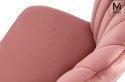 ELEGANCKIE RÓŻOWE KRZESŁO GLAMOUR, WELUROWE, PIKOWANE, DO SALONU, JADALNI