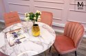 ELEGANCKIE RÓŻOWE KRZESŁO GLAMOUR, WELUROWE, PIKOWANE, DO SALONU, JADALNI