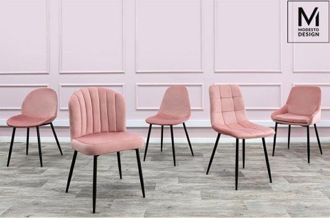 ELEGANCKIE RÓŻOWE KRZESŁO GLAMOUR, WELUROWE, PIKOWANE, DO SALONU, JADALNI ELEGANCKIE RÓŻOWE KRZESŁO GLAMOUR, WELUROWE, PIKOWANE, DO SALONU, JADALNI