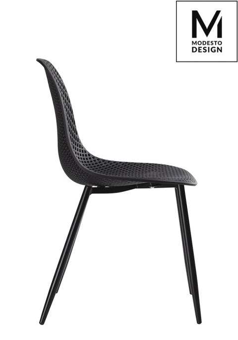 NOWOCZESNE CZARNE KRZESŁO, AŻUROWE, DO JADALNI, DO SALONU, LOFT, METAL NOWOCZESNE CZARNE KRZESŁO, AŻUROWE, DO JADALNI, DO SALONU, LOFT, METAL