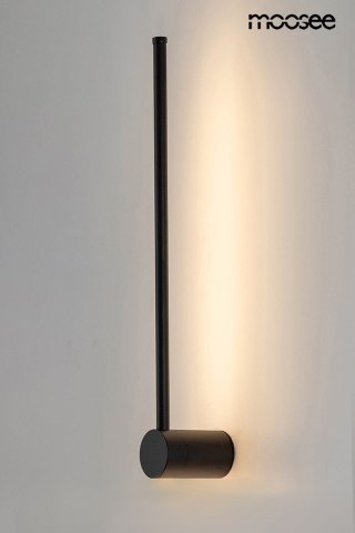 LAMPA ŚCIENNA, KINKIET, ALBA, CZARNA, LED, MOOSEE, NOWOCZESNA, LOFT, 62CM