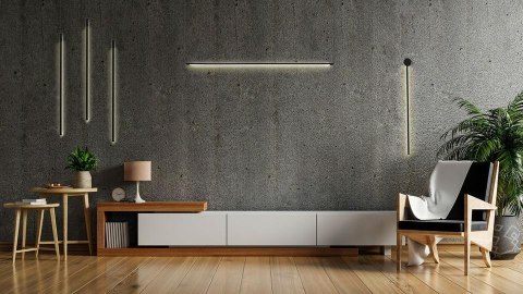 LAMPA ŚCIENNA, KINKIET, ALBA, CZARNA, LED, MOOSEE, NOWOCZESNA, LOFT, 62CM