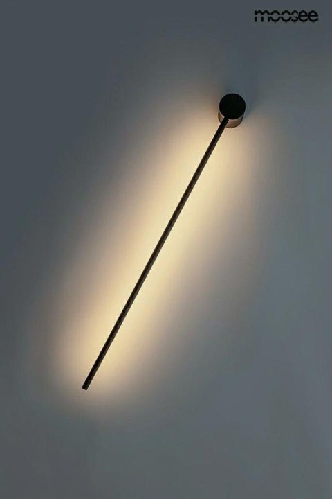 LAMPA ŚCIENNA KINKIET LED LUMINIS CZARNA, 82CM, LOFT, NOWOCZESNA, MOOSEE