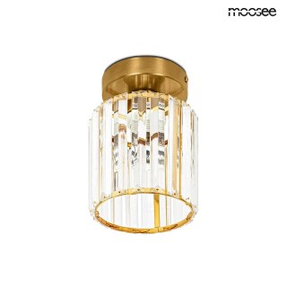 LAMPA SUFITOWA PLAFON LUMINOS, KRYSZTAŁOWA, ZŁOTA, GLAMOUR, MOOSEE, E27