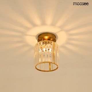LAMPA SUFITOWA PLAFON LUMINOS, KRYSZTAŁOWA, ZŁOTA, GLAMOUR, MOOSEE, E27