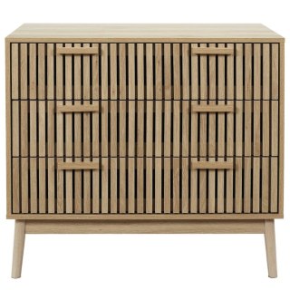 NOWOCZESNA KOMODA SCANDI, DĄB, 3 SZUFLADY, DO SALONU, POJEMNA, LAMELE 90 CM