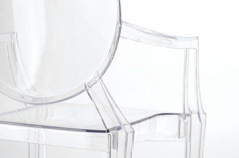ELEGANCKIE PRZEZROCZYSTE KRZESŁO Z PODŁOKIETNIKAMI, DO SALONU, GLAMOUR ELEGANCKIE PRZEZROCZYSTE KRZESŁO Z PODŁOKIETNIKAMI, DO SALONU, GLAMOUR