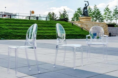 ELEGANCKIE PRZEZROCZYSTE KRZESŁO Z PODŁOKIETNIKAMI, DO SALONU, GLAMOUR ELEGANCKIE PRZEZROCZYSTE KRZESŁO Z PODŁOKIETNIKAMI, DO SALONU, GLAMOUR