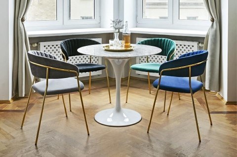 TAPICEROWANE CZARNE KRZESŁO GLAMOUR - VERONA, WELUROWE, DO SALONU, ZŁOTE TAPICEROWANE CZARNE KRZESŁO GLAMOUR - VERONA, WELUROWE, DO SALONU, ZŁOTE