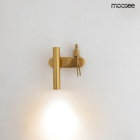 LAMPA ŚCIENNA KINKIET LUMINO, ZŁOTA, LED, DESIGNERSKA, MOTYW LUDZIKA