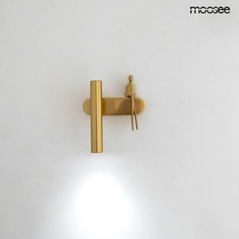 LAMPA ŚCIENNA KINKIET LUMINO, ZŁOTA, LED, DESIGNERSKA, MOTYW LUDZIKA