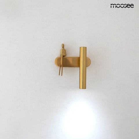 KINKIET LAMPA ŚCIENNA AETHERA ZŁOTA, LED, DESIGNERSKA, MOTYW CZŁOWIEKA
