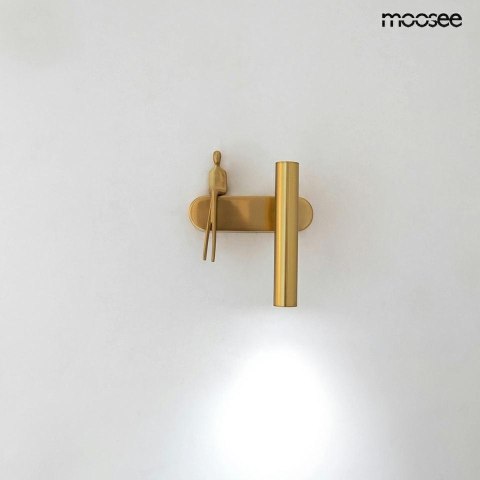 KINKIET LAMPA ŚCIENNA AETHERA ZŁOTA, LED, DESIGNERSKA, MOTYW CZŁOWIEKA