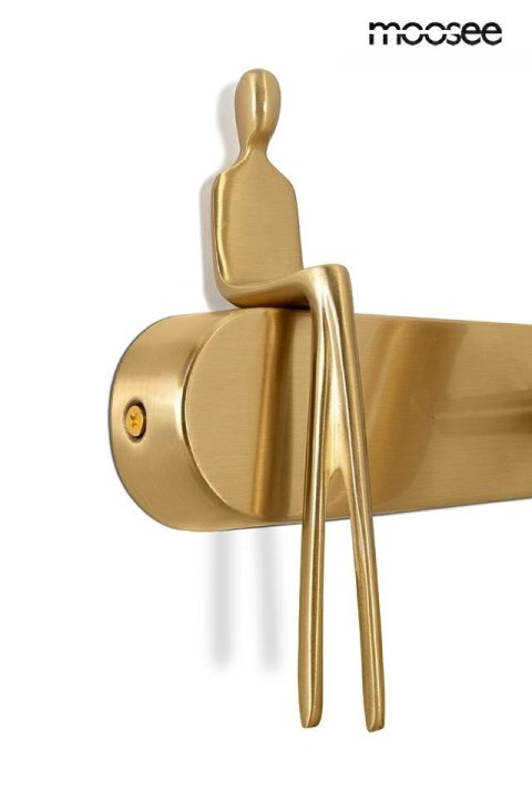 KINKIET LAMPA ŚCIENNA AETHERA ZŁOTA, LED, DESIGNERSKA, MOTYW CZŁOWIEKA