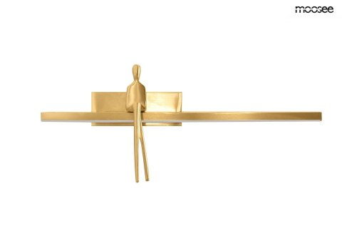 KINKIET LAMPA ŚCIENNA AURA MOOSEE, ZŁOTA, MOSIĄDZ, CZŁOWIEK, LED, DESIGN