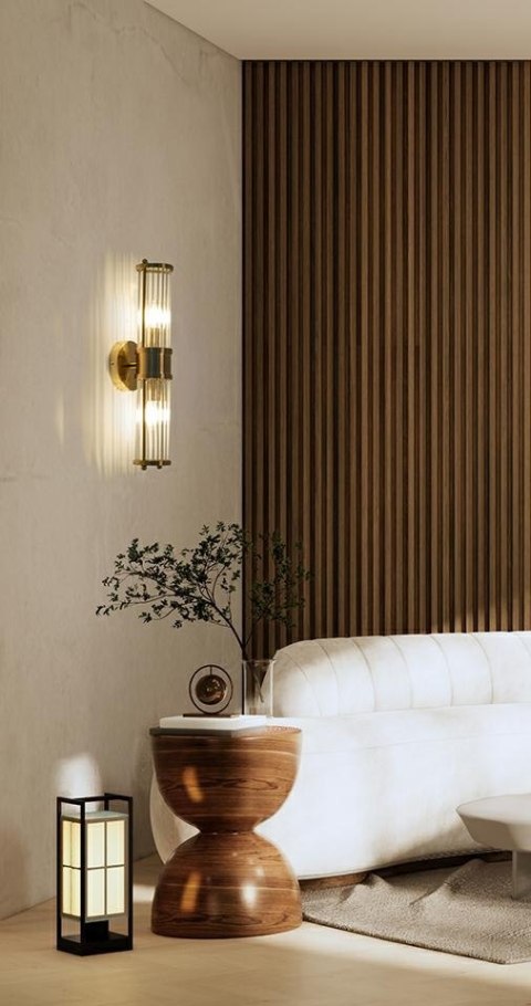 KINKIET LAMPA ŚCIENNA AURELIO, ZŁOTY, KRYSZTAŁOWY, GLAMOUR, SALON, 2XE14