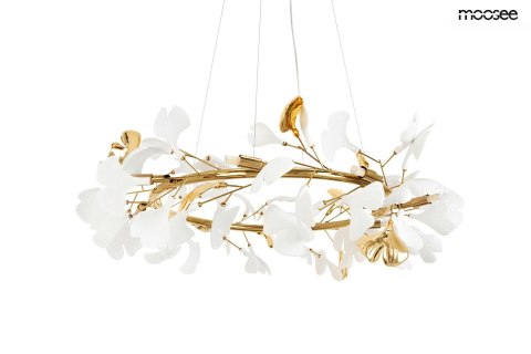 LAMPA WISZĄCA FIORINO 80 ZŁOTA, MOOSEE, ŻYRANDOL, CERAMICZNA, SALON, 8XG9