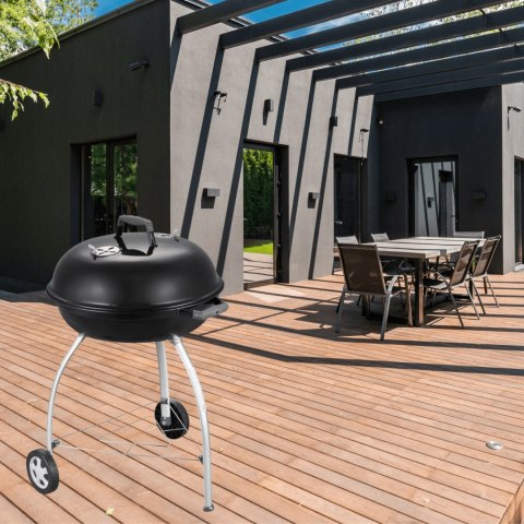 KLASYCZNY GRILL WĘGLOWY - CHARCOAL MATE, NA KÓŁKACH, Z POKRYWĄ, Z UCHWYTEM KLASYCZNY GRILL WĘGLOWY - CHARCOAL MATE, NA KÓŁKACH, Z POKRYWĄ, Z UCHWYTEM