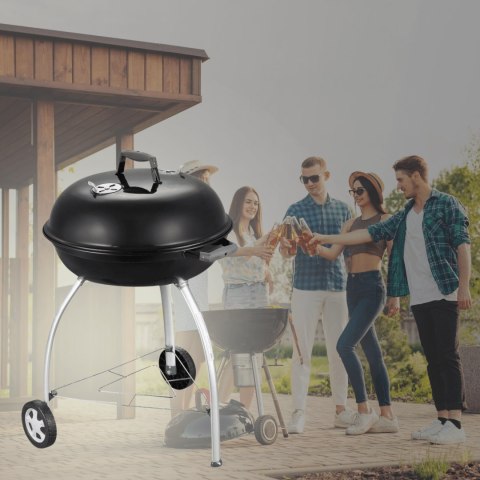 KLASYCZNY GRILL WĘGLOWY - CHARCOAL MATE, NA KÓŁKACH, Z POKRYWĄ, Z UCHWYTEM KLASYCZNY GRILL WĘGLOWY - CHARCOAL MATE, NA KÓŁKACH, Z POKRYWĄ, Z UCHWYTEM